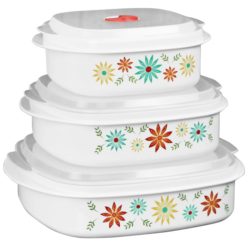 Corelle Coordinates Microwave Cookware 3 Container Food Storage Set & Reviews Wayfair